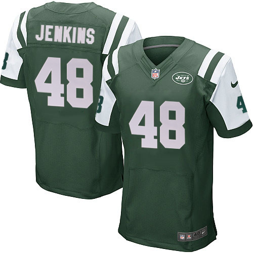 NFL New York Jets #48 Jenkins Green Elite Jersey