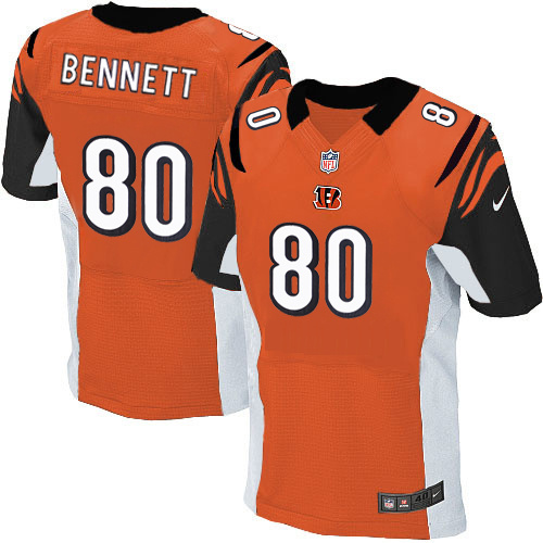 NFL Cincinnati Bengals #80 Bennett Orange Elite Jersey