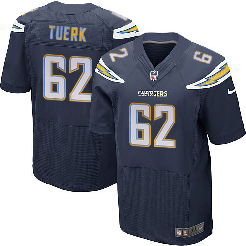 NFL San Diego Chargers #62 Tuerk D.Blue Elite Jersey