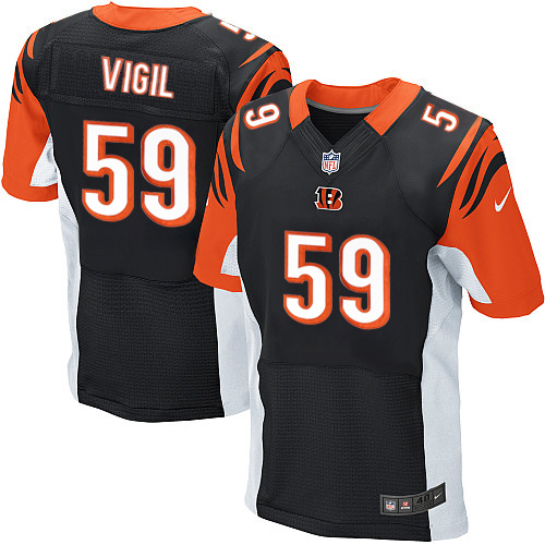 NFL Cincinnati Bengals #59 Vigil Black Elite Jersey