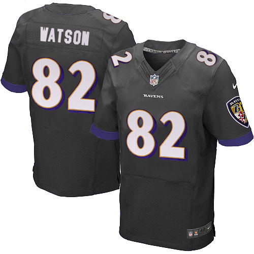 NFL Baltimore Ravens #82 Watson Black Elite Jersey