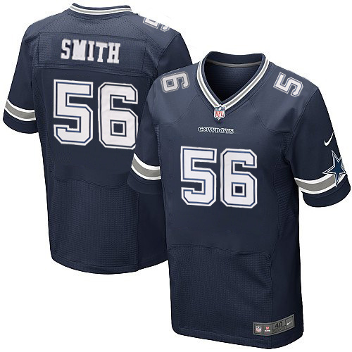 NFL Dallas Cowboys #56 Smith Blue Elite Jersey