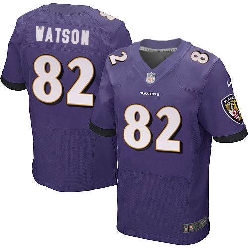 NFL Baltimore Ravens #82 Watson Purple Elite Jersey