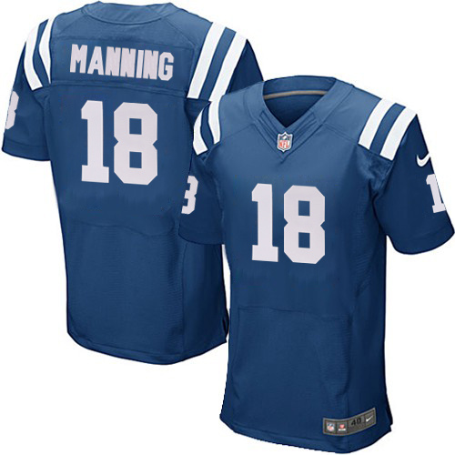 NFL Indianapolis Colts #18 Manning Blue Elite Jersey