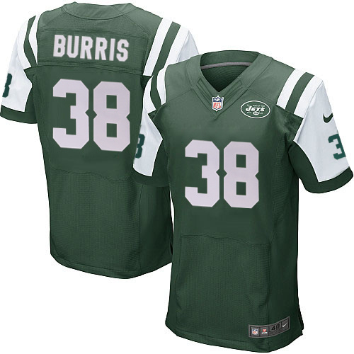 NFL New York Jets #38 Burris Green Elite Jersey