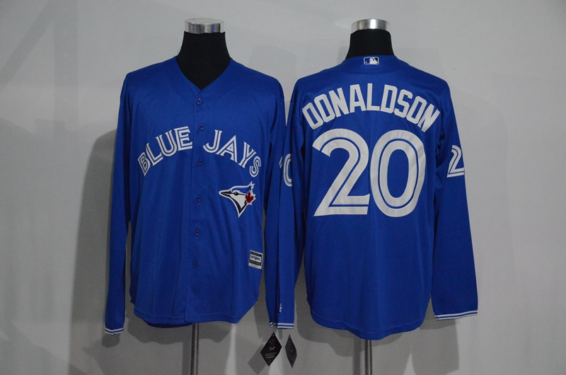 MLB Toronto Blue Jays #20 Donaldson Blue Long Sleeve Jersey
