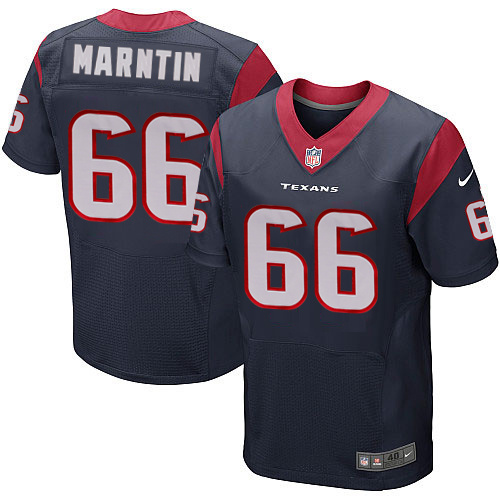 NFL Houston Texans #66 Marntin Blue Elite Jersey