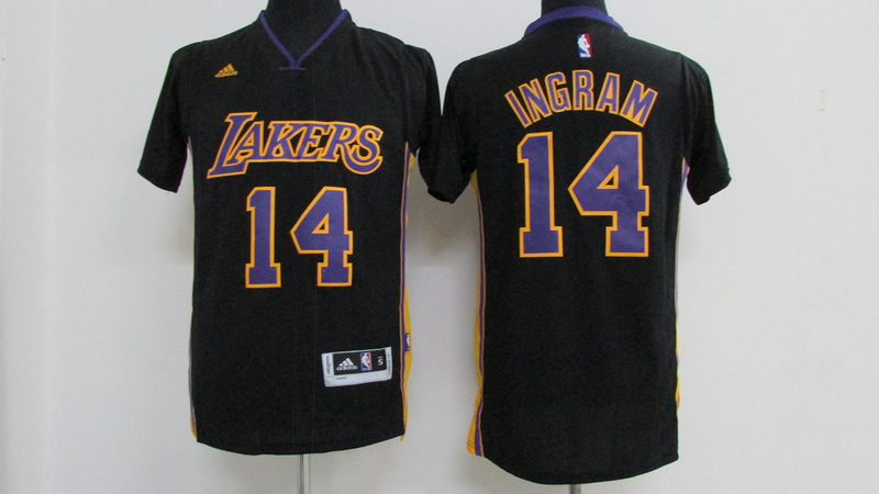NBA Los Angeles Lakers #14 Ingram Black Short Sleeve Jersey