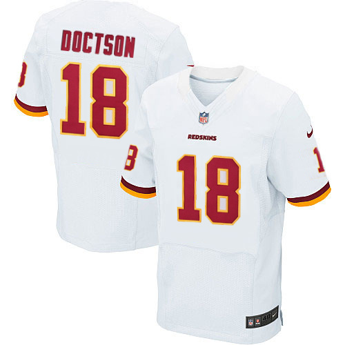 NFL Washington Redskins #18 Doctson White Elite Jersey