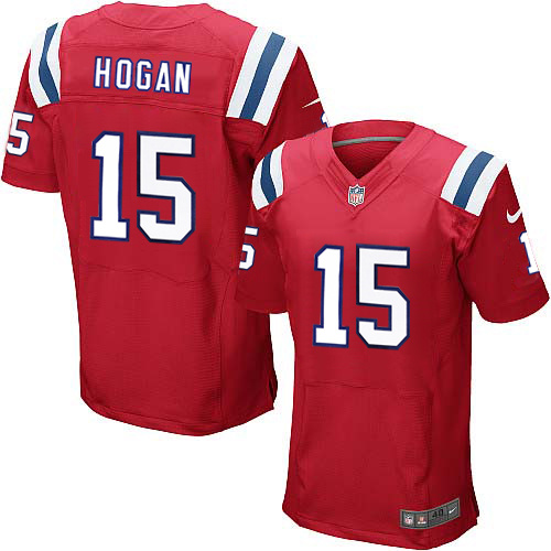 NFL New England Patriots #15 Hogan Red Elite Jersey