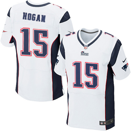 NFL New England Patriots #15 Hogan White Elite Jersey