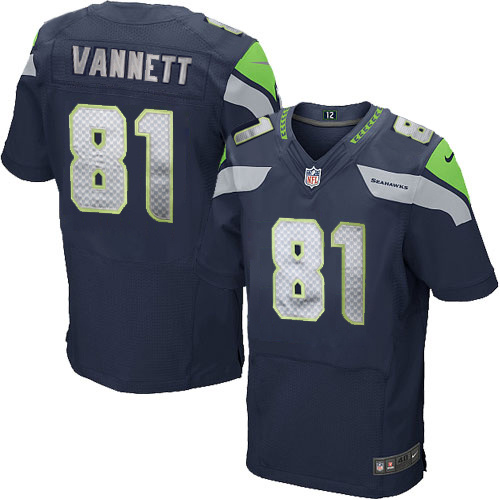 NFL Seattle Seahawks #81 Vannett Blue Elite Jersey