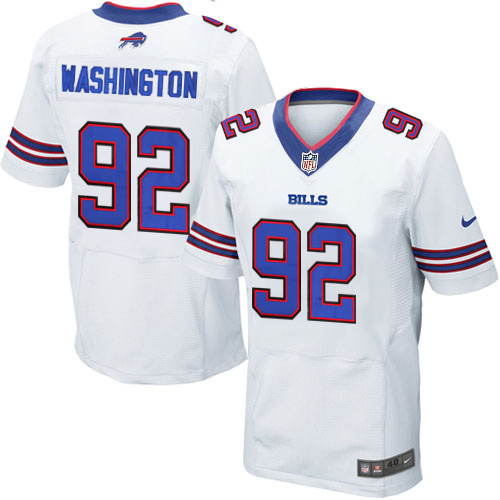 NFL Buffalo Bills #92 Washington White Elite Jersey