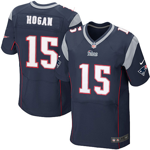 NFL New England Patriots #15 Hogan Blue Elite Jersey