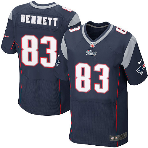 NFL New England Patriots #83 Bennett Blue Elite Jersey