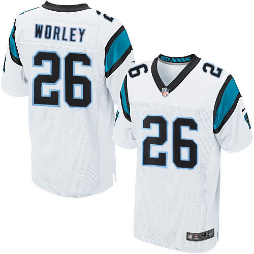 NFL Carolina Panthers #26 Worley White Elite Jersey