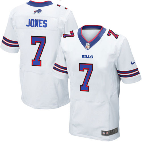 NFL Buffalo Bills #7 Jones White Elite Jersey