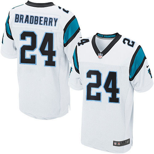 NFL Carolina Panthers #24 Bradberry White Elite Jersey