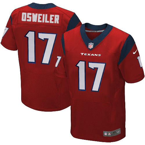 NFL Houston Texans #17 Osweiler Red Elite Jersey