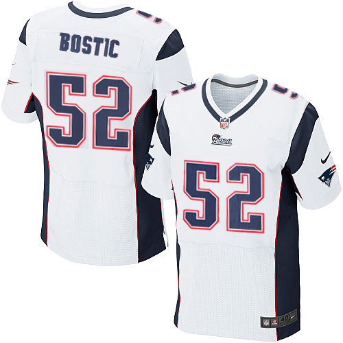 NFL New England Patriots #52 Bostic White Elite Jersey