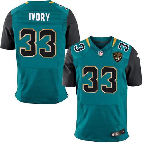 NFL Jacksonville Jaguars #33 Ivory Green Elite Jersey