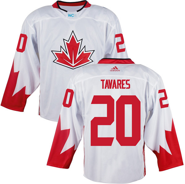 Mens Team Canada #20 John Tavares 2016 World Cup of Hockey Olympics Game White Jersey