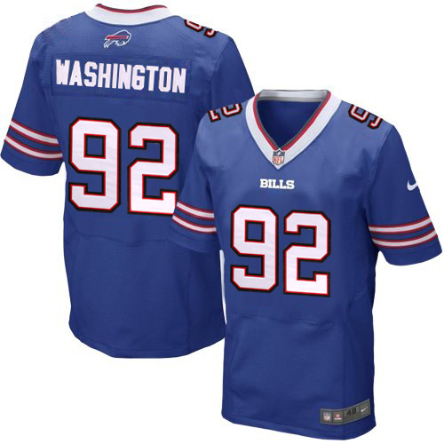 NFL Buffalo Bills #92 Washington Blue Elite Jersey