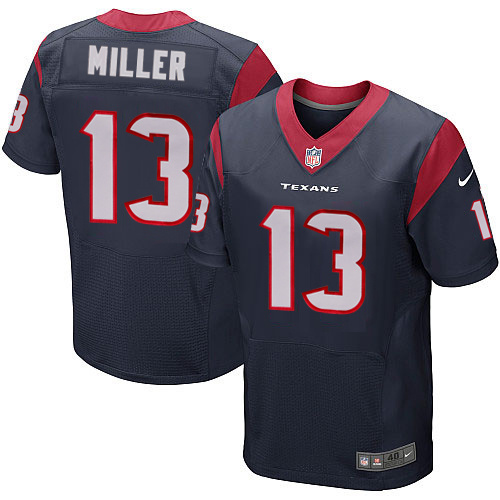 NFL Houston Texans #13 Miller Blue Elite Jersey
