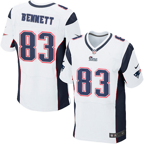 NFL New England Patriots #83 Bennett White Elite Jersey