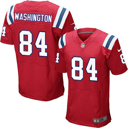 NFL New England Patriots #84 Washington Red Elite Jersey