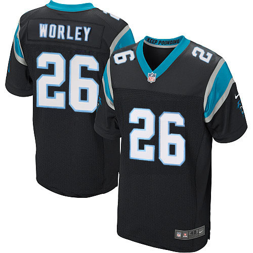 NFL Carolina Panthers #26 Worley Black Elite Jersey