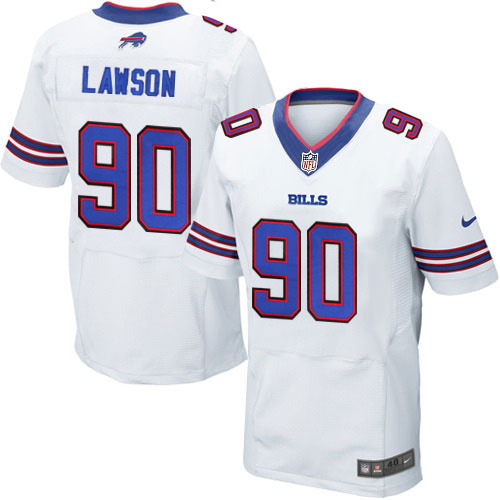 NFL Buffalo Bills #90 Lawson White Elite Jersey