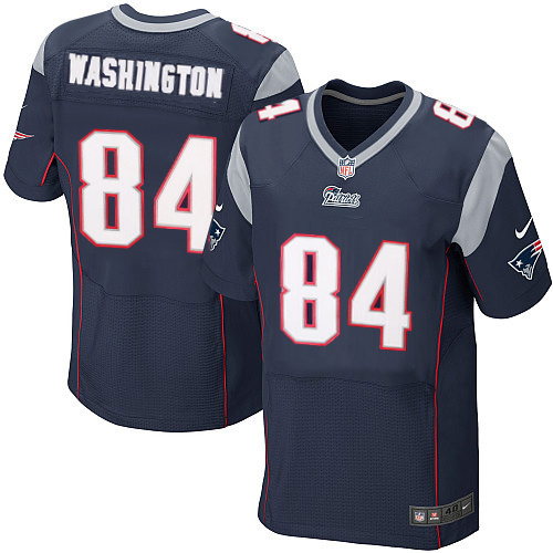 NFL New England Patriots #84 Washington Blue Elite Jersey