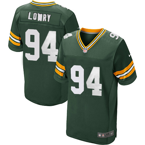 NFL Green Bay Packers #94 Lowry Green Elite Jersey