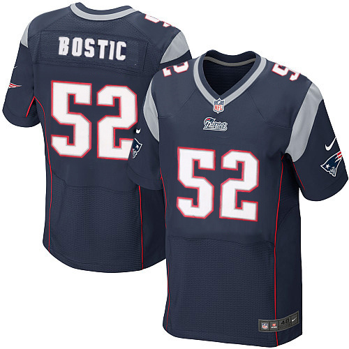 NFL New England Patriots #52 Bostic Blue Elite Jersey