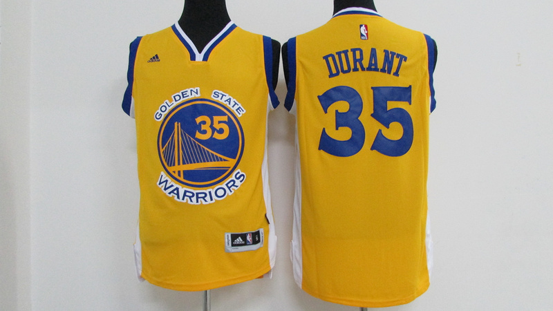 NBA Golden State Warriors #35 Durant Yellow Jersey
