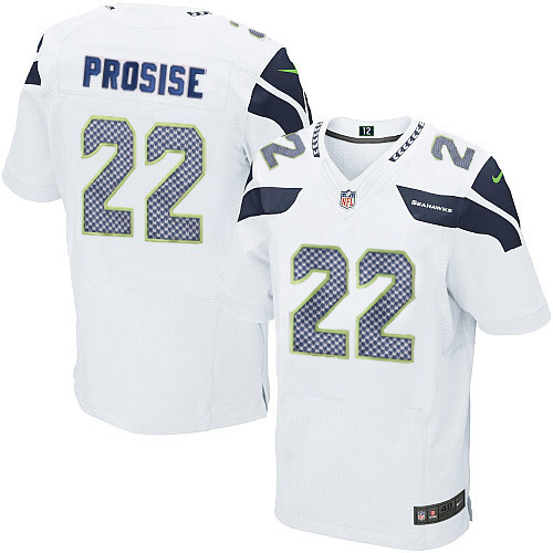 NFL Seattle Seahawks #22 Prosise White Elite Jersey