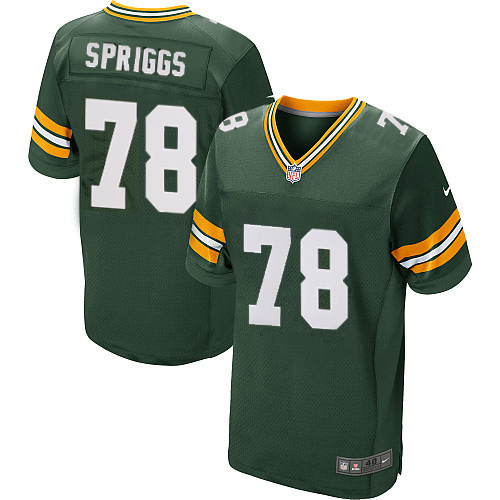 NFL Green Bay Packers #78 Spriggs Green Elite Jersey