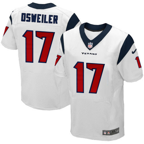 NFL Houston Texans #17 Osweiler White Elite Jersey