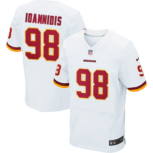 NFL Washington Redskins #98 Idannidis White Elite Jersey