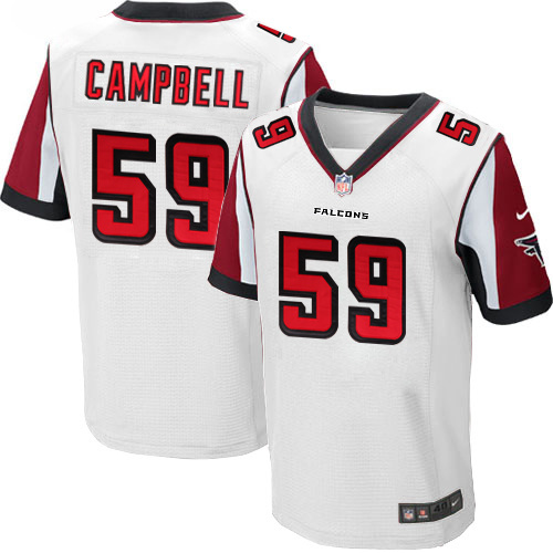 NFL Atlanta Falcons #59 Campbell White Elite Jersey