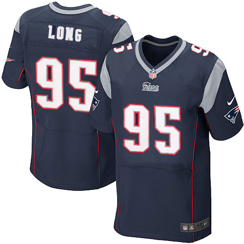 NFL New England Patriots #95 Long Blue Elite Jersey