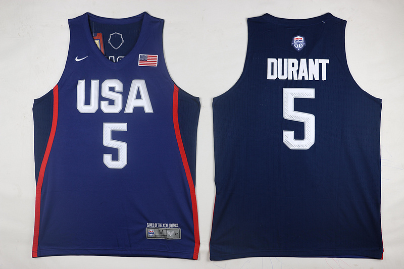 NBA USA #5 Durant Blue Jersey