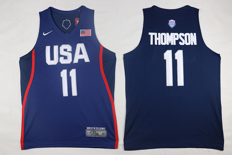 NBA USA #11 Thompson Blue Jersey