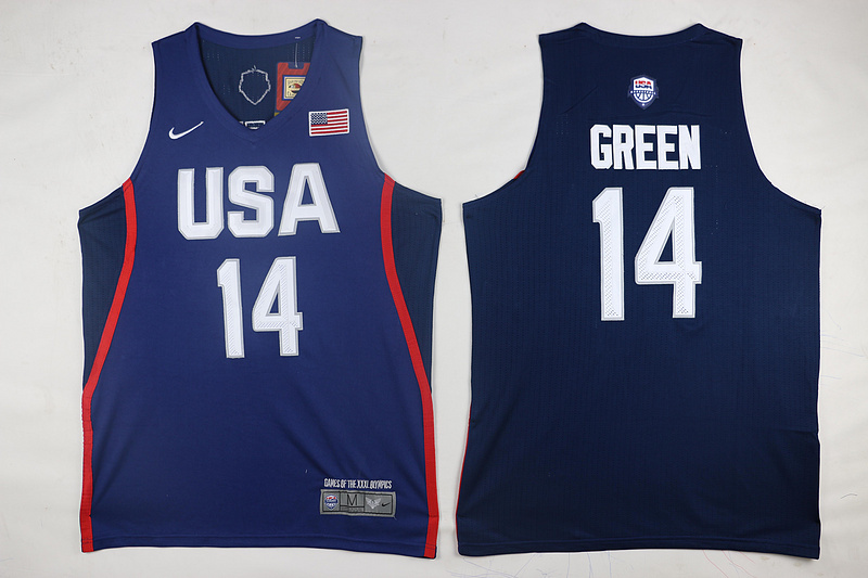 NBA USA #14 Green Blue Jersey