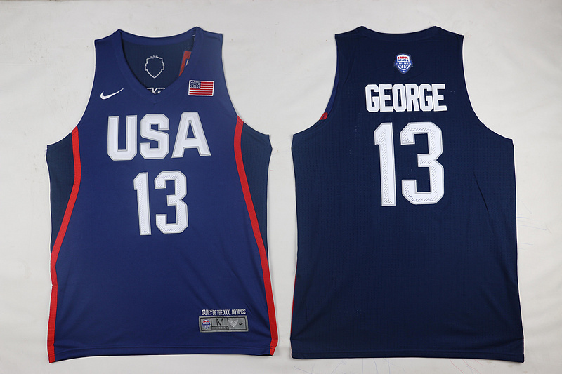 NBA USA #13 George Blue Jersey