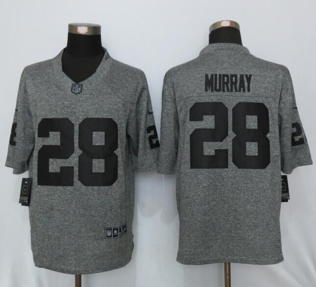 New Nike Oakland Raiders 28 Murray Gray Mens Stitched Gridiron Gray Limited Jersey