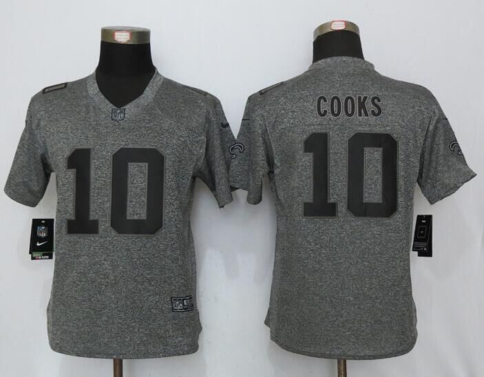 Women New Nike New Orleans Saints 10 Cooks Gray Mens Stitched Gridiron Gray Limited Jersey