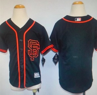 MLB San Francisco Giants Blank Black Kids Jersey