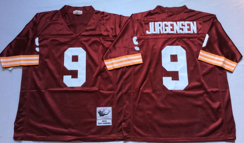 NFL Washington Redskins Red #9 Jurgensen Red Throwback Jersey